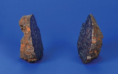 Lot #6003  Sericho Pallasite Meteorite Matched End Cuts - Image 1