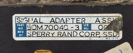 Lot #6274  Umbilical Connector Panel and Apollo/Saturn-Era UHF RF Assembly - Image 4