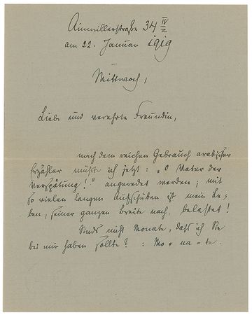 Lot #84 Rainer Maria Rilke Handwritten Letter Signed - Image 1
