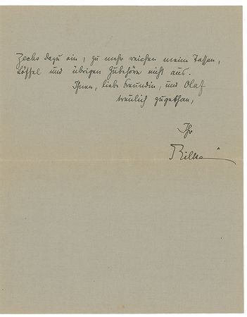 Lot #84 Rainer Maria Rilke Handwritten Letter Signed - Image 3