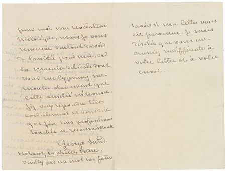 Lot #88 George Sand: “You’ve rendered his poetry so vividly” - Image 2