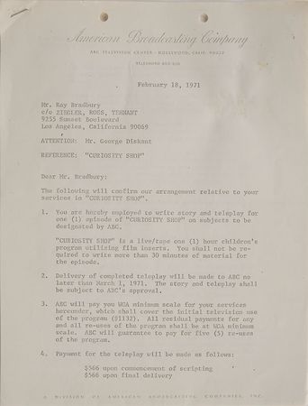 Lot #562 Ray Bradbury - Image 1