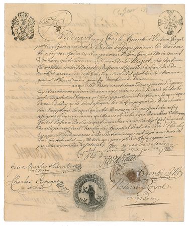 Lot #115 Voltaire: Rare document signed with the writer's full name, 