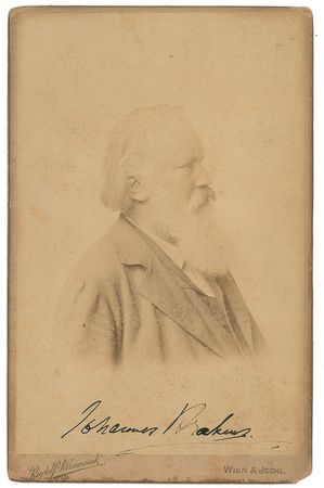 Lot #732 Johannes Brahms: Rare oversized portrait of Brahms - Image 1
