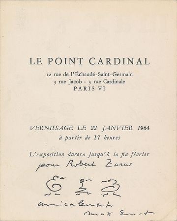 Lot #690 Max Ernst Exhibition Card - Image 1