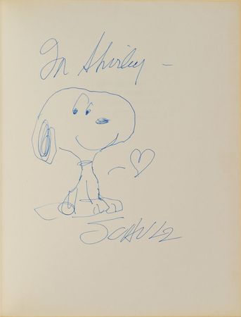 Lot #712 Charles Schulz Sketch in Book - Image 1