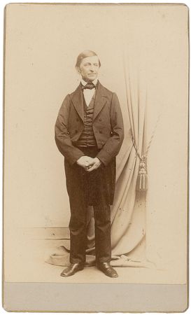Lot #172 Nathaniel Hawthorne and Ralph Waldo Emerson Carte-De-Visite Photograph - Image 1