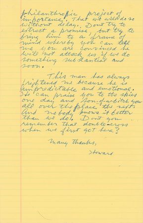 Lot #567 Howard Hughes: Hughes stays mindful of his early Vegas dealings?