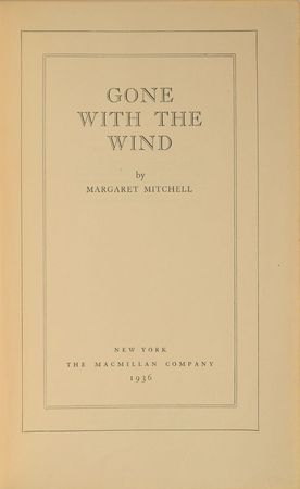 Lot #75 Margaret Mitchell: Scarce uninscribed first printing of Gone With the Wind - Image 2