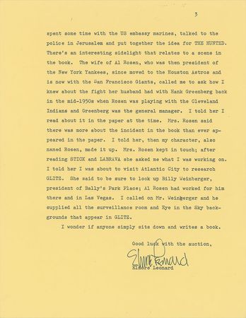 Lot #196 Elmore Leonard: Elmore Leonard's original typescript for Bandits - Image 5
