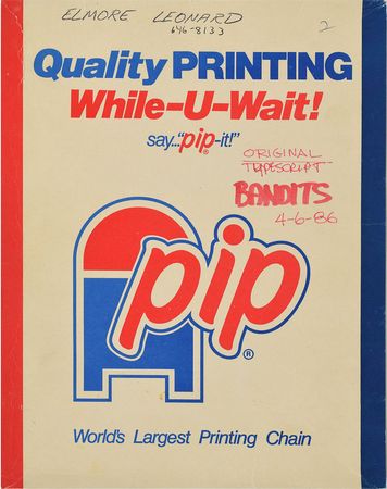 Lot #196 Elmore Leonard: Elmore Leonard's original typescript for Bandits - Image 8