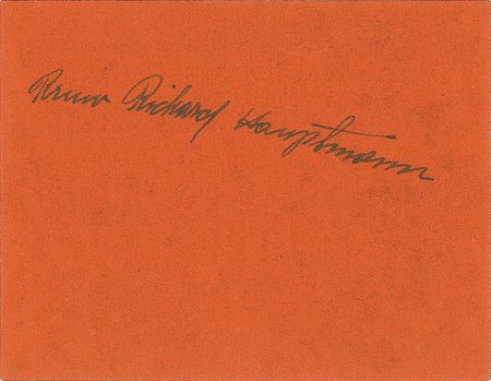 Lot #450 Bruno Richard Hauptmann: 