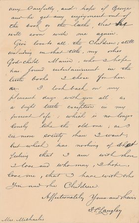 Lot #571 Samuel P. Langley Handwritten Letter Signed - Image 2