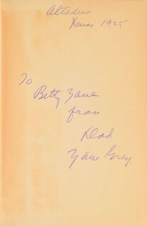 Lot #166 Zane Grey Book - Image 1