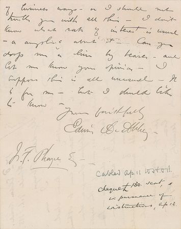 Lot #684 Edwin Austin Abbey Handwritten Letter Signed - Image 2