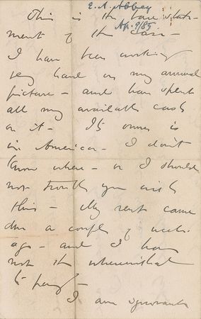 Lot #684 Edwin Austin Abbey Handwritten Letter Signed - Image 3