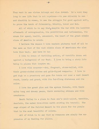 Lot #167 Zane Grey Manuscript - Image 6