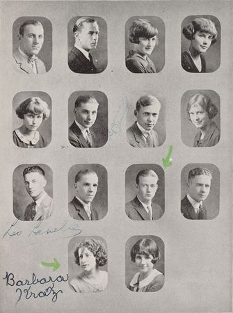 Lot #923 John Wayne: Impressive 1924 high school yearbook, signed twice by 