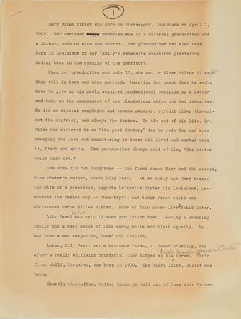 Lot #976 Mary Miles Minter: Minter's hand-edited unpublished biography, shedding light on her romance with actor William Desmond Taylor - Image 2