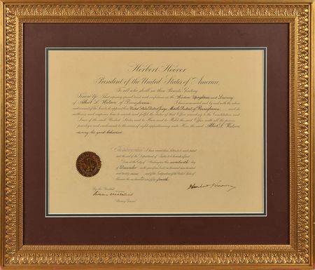 Lot #326 Herbert Hoover Signed Document - Image 1