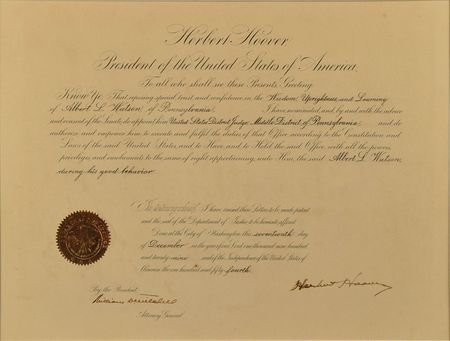 Lot #326 Herbert Hoover Signed Document - Image 2