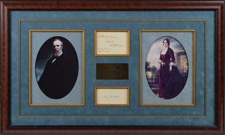 Lot #275 Rutherford and Lucy Hayes Signatures - Image 1