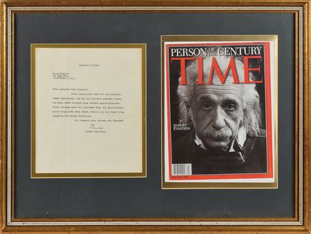 Lot #378 Albert Einstein: Receiving a psalm dedicated to 'The Genius and Humanitarian Albert Einstein' - Image 1