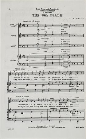 Lot #378 Albert Einstein: Receiving a psalm dedicated to 'The Genius and Humanitarian Albert Einstein' - Image 4