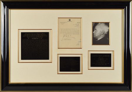 Lot #403 David Ben-Gurion: Preceding the Suez Crisis, a historic letter calling for Israeli self-defense in the face of U.N. inaction - Image 1
