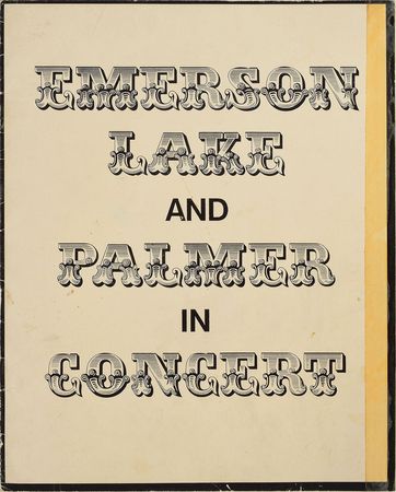 Lot #828 Emerson, Lake, and Palmer Pair of Signed Programs Programs - Image 1