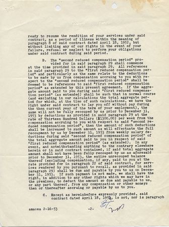 Lot #919 Elizabeth Taylor Signed Document - Image 2