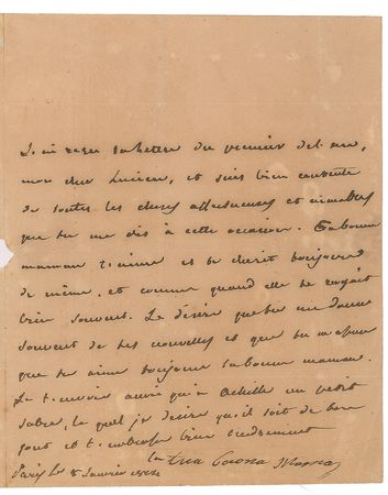 Lot #406 Letizia Bonaparte Signed Letter - Image 1