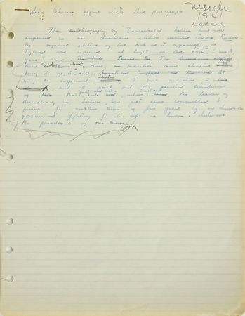 Lot #13 Pearl S. Buck: Drafts of the Nobel