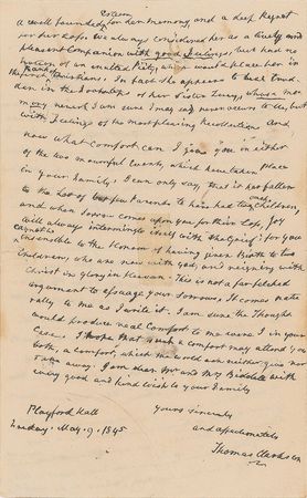Lot #463 Thomas Clarkson Handwritten Letter Signed - Image 2