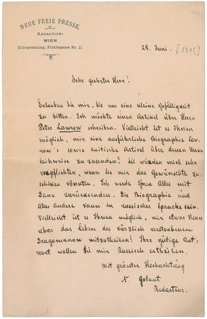 Lot #63 Pyotr Lavrov Letters - Image 5