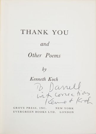Lot #186 Kenneth Koch - Image 1