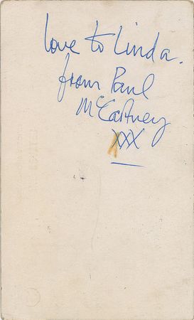 Lot #753 Beatles: Paul McCartney Promo Card - Image 1