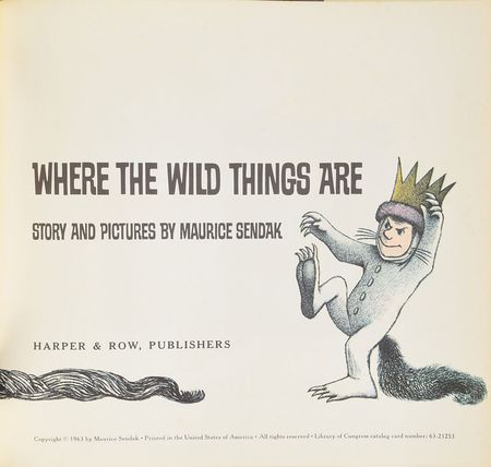 Lot #92 Maurice Sendak: Spectacular first edition of Where the Wild Things Are, signed with a Carol sketch - Image 2