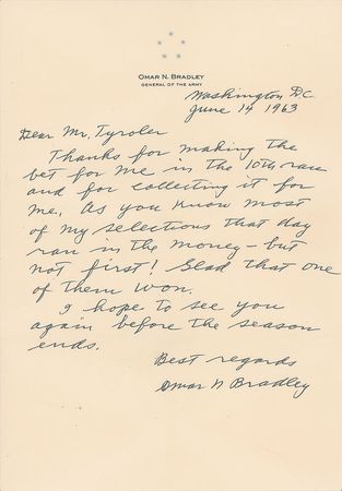 Lot #537 Omar Bradley: 