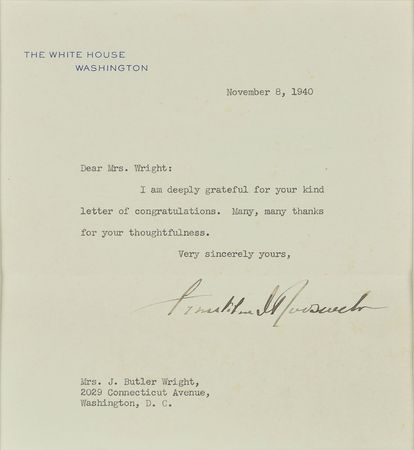 Lot #292 Franklin D. Roosevelt: FDR claims a third term - Image 2