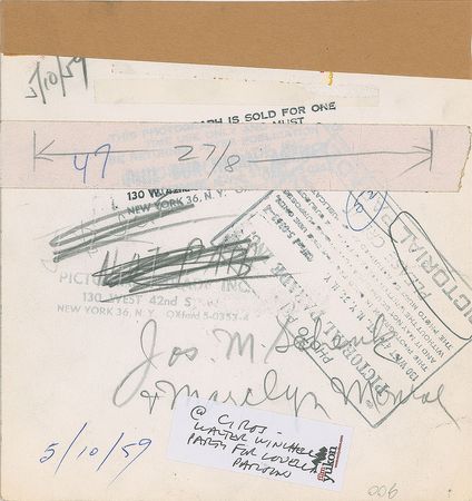 Lot #987 Marilyn Monroe and Joseph M. Schenck Photograph - Image 2