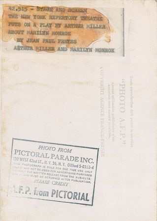 Lot #984 Marilyn Monroe and Arthur Miller Photograph - Image 2