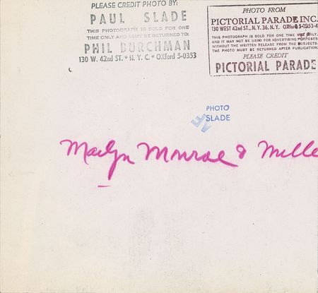 Lot #985 Marilyn Monroe and Arthur Miller Photograph - Image 2