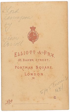 Lot #103 Alfred Lord Tennyson: Striking portrait of the prominent Victorian poet - Image 2