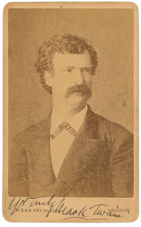 Lot #23 Samuel L. Clemens: Marvelous early portrait of the great American author - Image 1