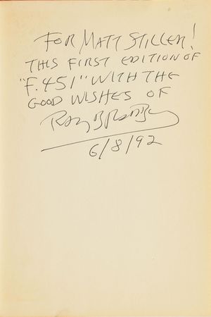 Lot #10 Ray Bradbury: 