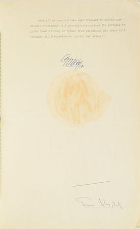 Lot #484 King Gustaf V of Sweden Signed Document - Image 5