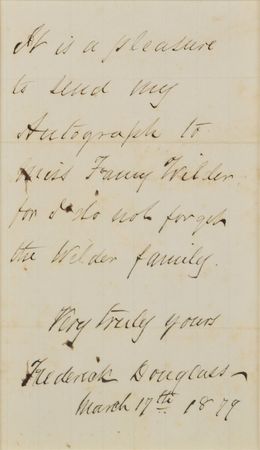 Lot #361 Frederick Douglass Signed Note - Image 2