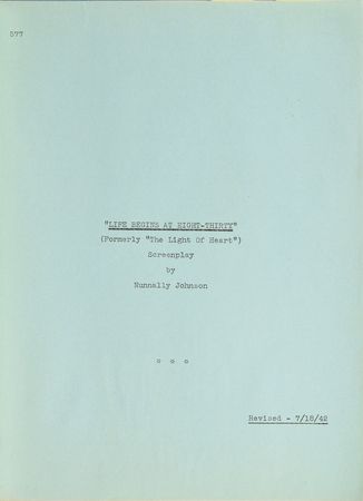 Lot #34 F. Scott Fitzgerald: Official script for Fitzgerald's last film - Image 2
