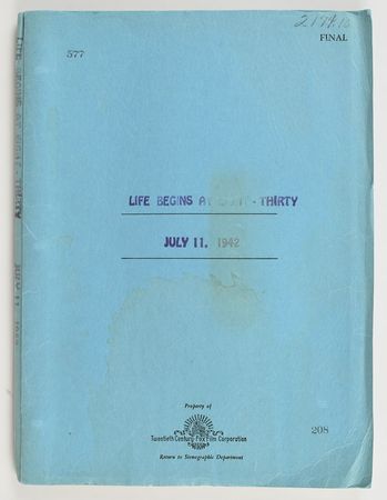 Lot #34 F. Scott Fitzgerald: Official script for Fitzgerald's last film - Image 5